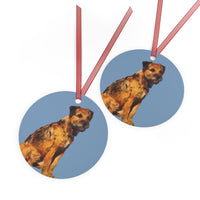 Border Terrier Metal Christmas Ornaments