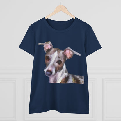 Italian Greyhound 'Lilly' Women's Midweight Cotton Tee