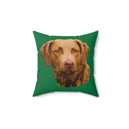 Chesapeake Bay Retriever Spun Polyester Throw Pillow