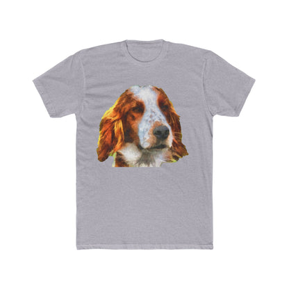 Irish Red & White Setter - Men's Fitted Cotton Crew Tee