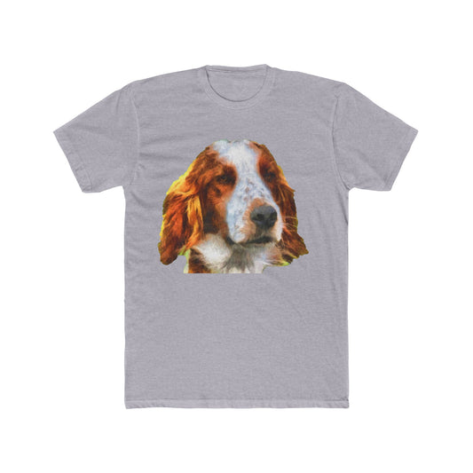 Irish Red & White Setter - Men's Fitted Cotton Crew Tee