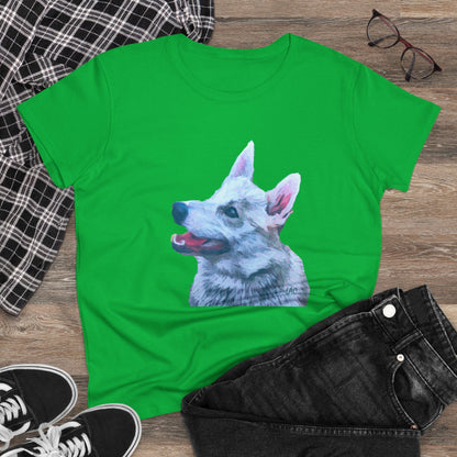 Norwegian Buhund Women's Midweight Cotton Tee