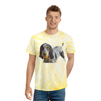 Blue Tick Coonhound Unisex Cotton Tie-Dye Tee, Cyclone