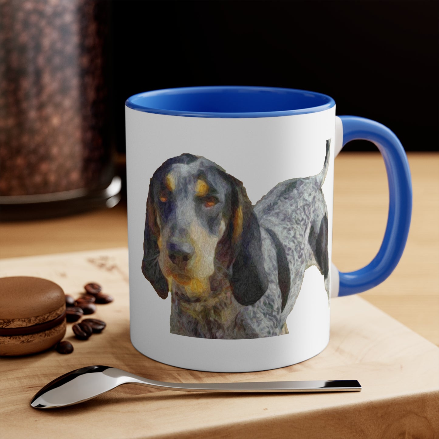 Bluetick Coonhound Accent Coffee Mug, 11oz
