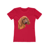 Redbone Coonhound - -  Women's Slim Fit Ringspun Cotton T-Shirt