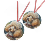 Standard Poodle #2 Metal Ornaments