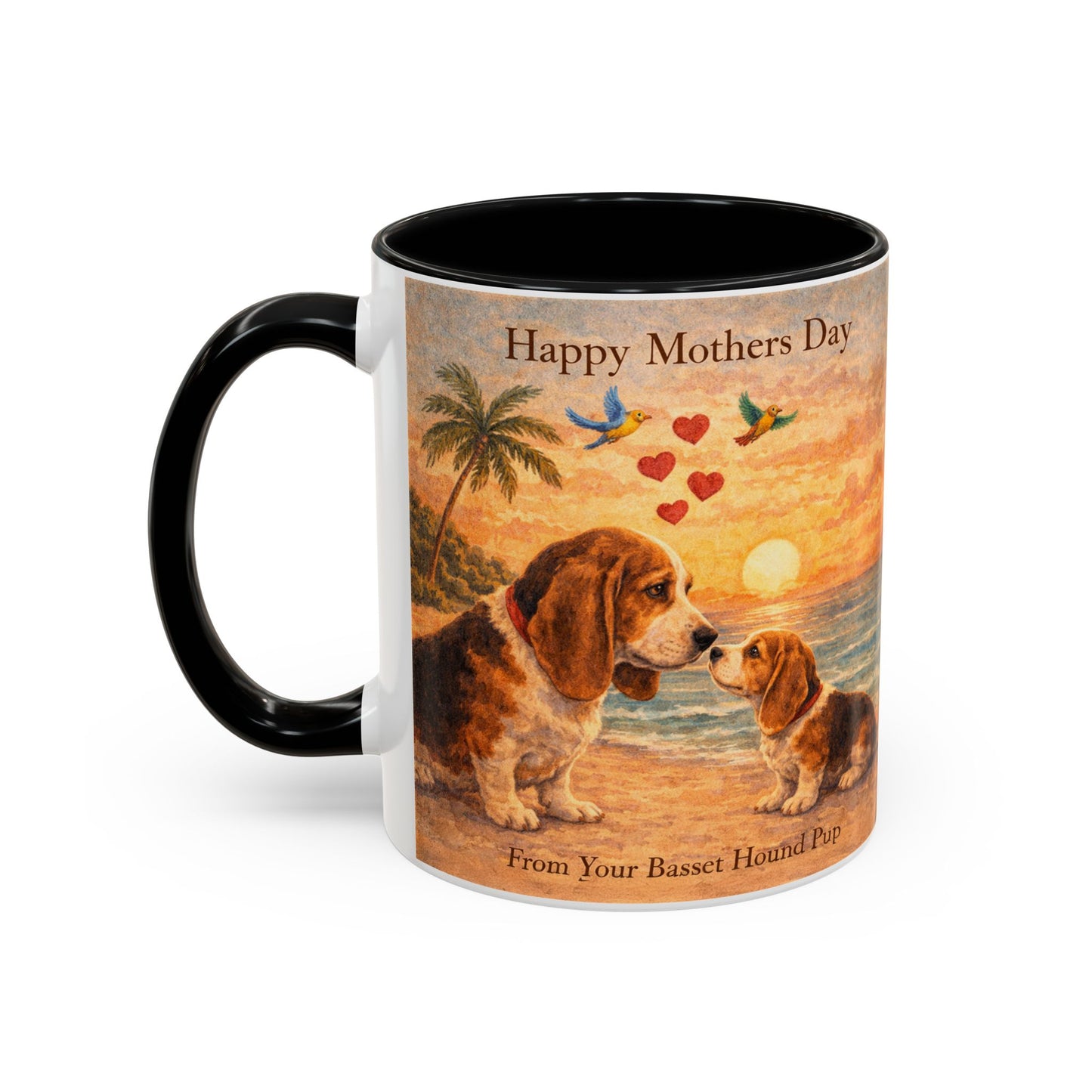 Basset Hounds - Mother's Day Accent Coffee Mug (11, 15oz)