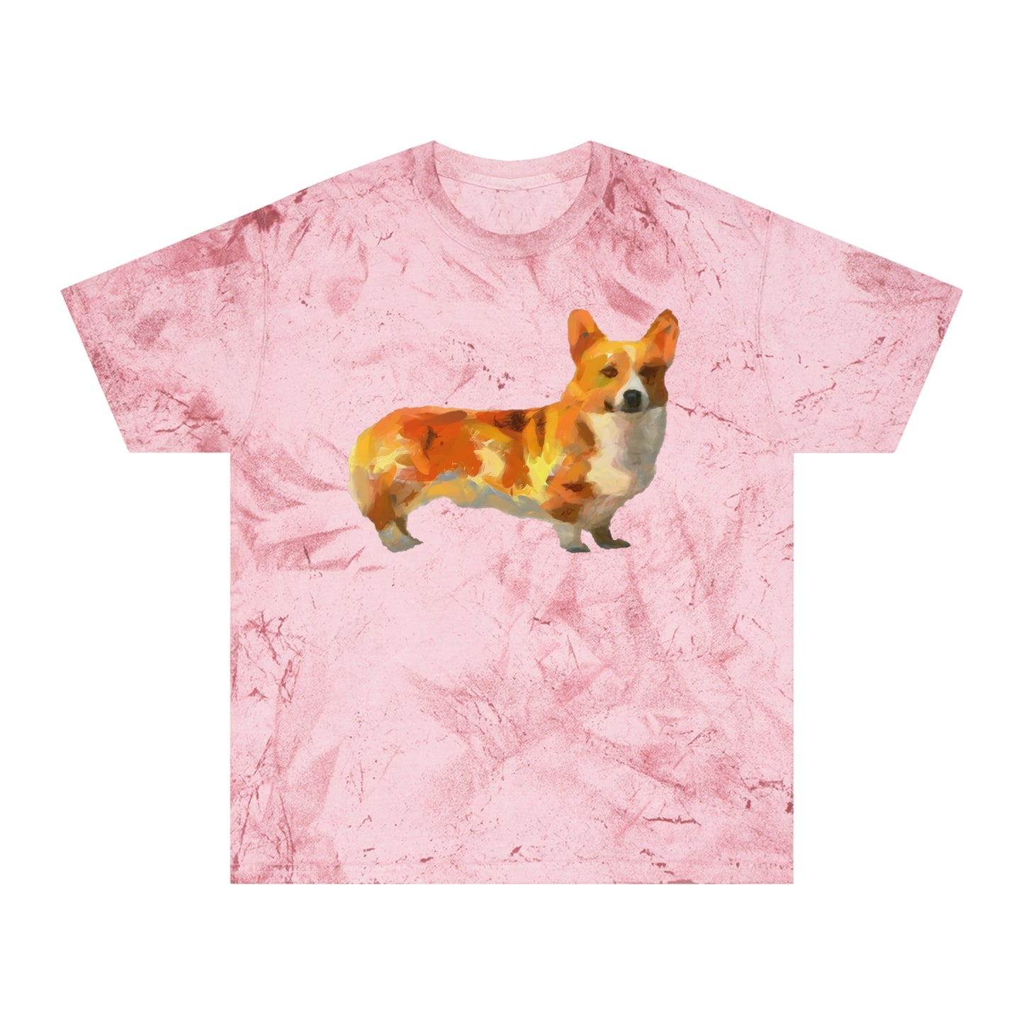 Welsh Pembroke Corgi Unisex Ringspun Cotton  Color Blast T-Shirt by DoggyLips™