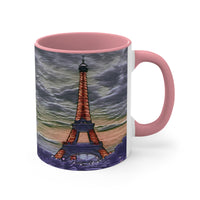 Eiffel Tower Sunset - Accent Coffee Mug, 11oz