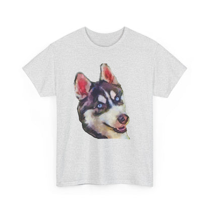 Siberian Husky 'Iditarod' Unisex Heavy Cotton Tee