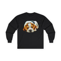 English Foxhound 'Sasha' Unisex  Cotton Long Sleeve Tee