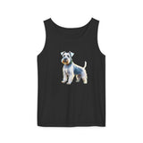 White Schnauzer Unisex Relaxed Fit Garment-Dyed Tank Top