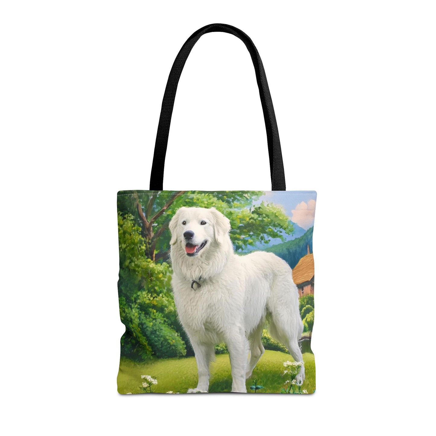 Hungarian Kuvasz Canvas Tote Bag — Kuvasz Dog Print