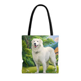 Hungarian Kuvasz Canvas Tote Bag — Kuvasz Dog Print