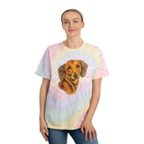 Dachshund 'Doxie 1' Unisex Cotton Tie-Dye Tee, Spiral