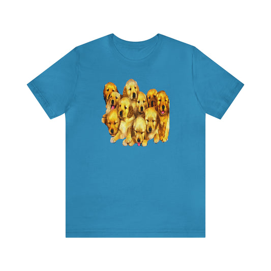 Golden Retriever Puppies Classic Jersey Short Sleeve Tee