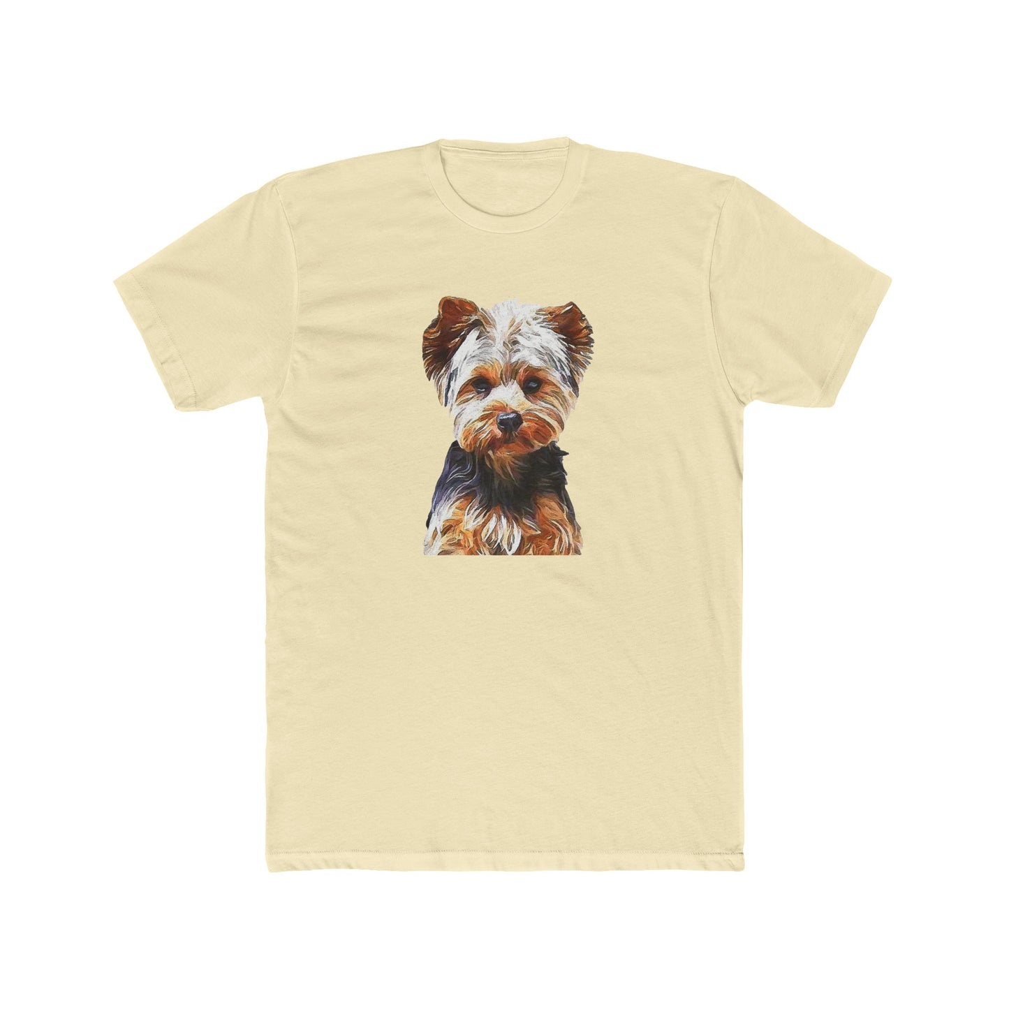 Yorkshire Terrier 'Lupis' - Men's Fitted Cotton Crew Tee