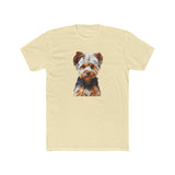 Yorkshire Terrier (Yorkie) 'Lupis' - Men's Fitted Cotton Crew Tee
