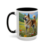 Korean Jindo  Ceramic Accent Mug, 2 sizes