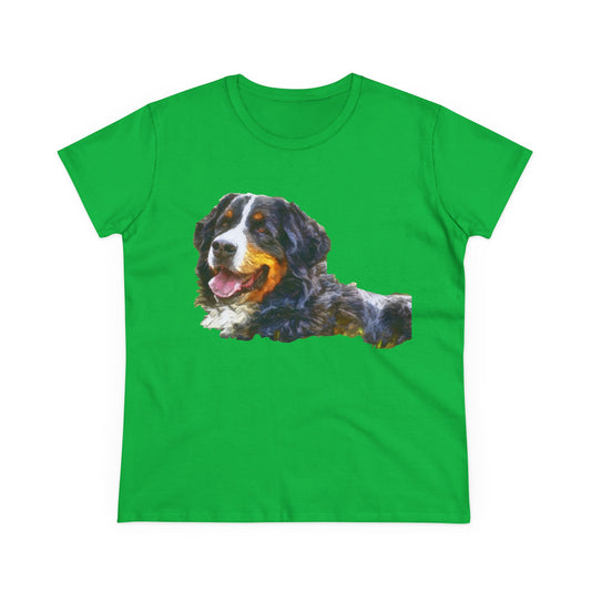 Bernese Mountain Dog Women's Midweight Cotton Tee