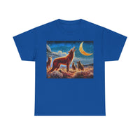 Coyotes in Moonlight Unisex Heavy Cotton Tee