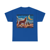 Coyotes in Moonlight Unisex Heavy Cotton Tee