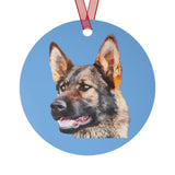 German Shepherd 'Hans' Metal Ornaments