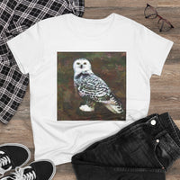 Snowy White Owl Women's Midweight Cotton Tee