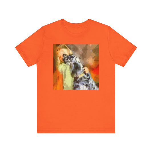 English Setter & Child - Unisex Jersey Short Sleeve Tee