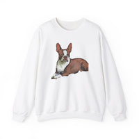 "Seely Boston Terrier Fine Art Painting Unisex 50/50 Crewneck Sweatshirt"