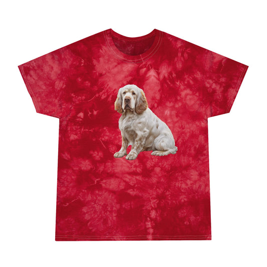 Clumber Spaniel - Tie-Dye Tee, Crystal