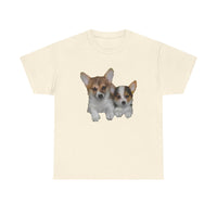 Welsh Corgi 'Cousins' Unisex Heavy Cotton Tee