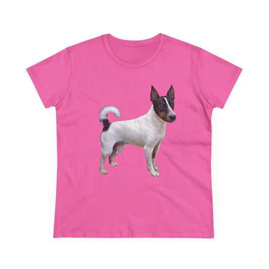 Japanese Terrier - Women's Midweight Cotton Tee: A Playful Graphic for Dog Lovers