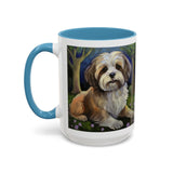 Lhasa Apso Accent Ceramic Coffee Mug - 2 Sizes