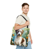 Kromfohrländer Polyester Tote Bag - Artistic Whimsy for Dog Lovers