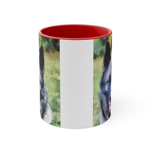 Norwegian Elkhound Accent Coffee Mug, 11oz