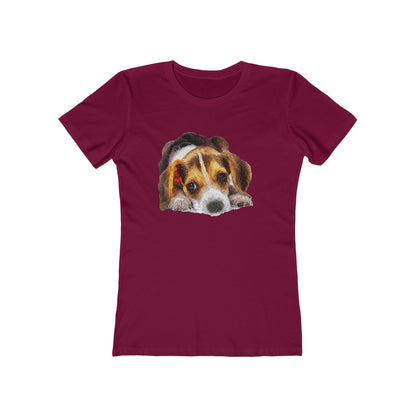Beagle 'Daisy Mae' Women's Slim Fit T-Shirt: A Touch of Whimsy