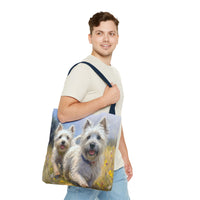 Cairn Terriers  -  Polyester Tote Bags  (AOP)