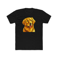 Golden Retriever 'Beau' Men's Fitted Cotton Crew Tee