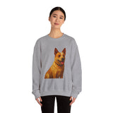 Red Heeler - Australian Cattle Dog. - Unisex 50/50 Blend Crewneck Sweatshirt