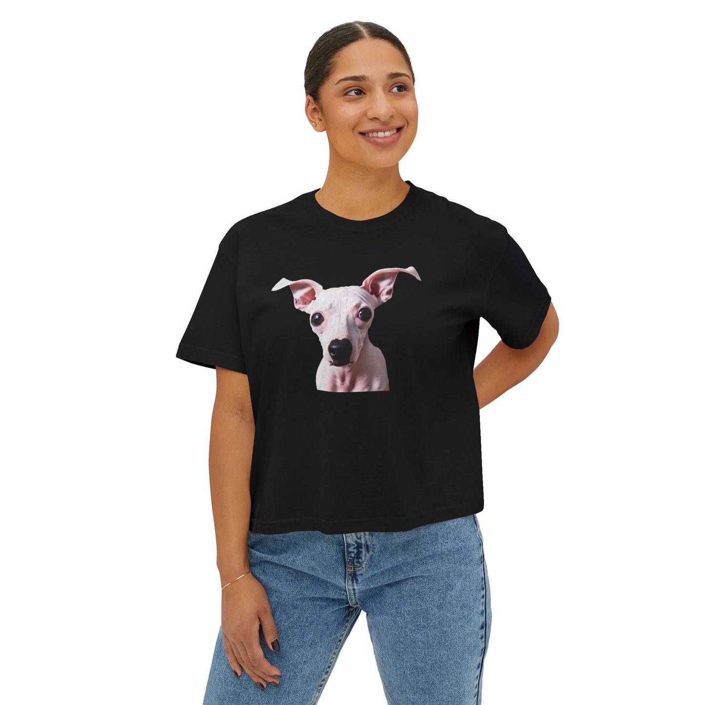American Hairless Terrier Women's Oversized Boxy Tee