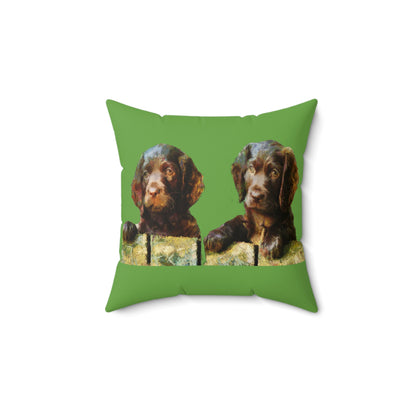 Boykin Spaniels Spun Polyester Throw Pillow