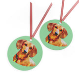 Dachshund 'Daisy' Metal Ornaments