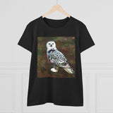 Snowy White Owl Women's Midweight Cotton Tee