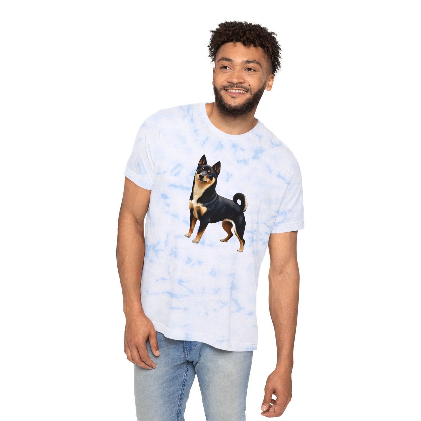 Black & Tan Shiba Inu Unisex Fashion Tie-Dyed T-Shirt