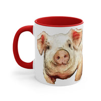 Pig 'Petunia' - Accent - Ceramic Coffee Mug, 11oz