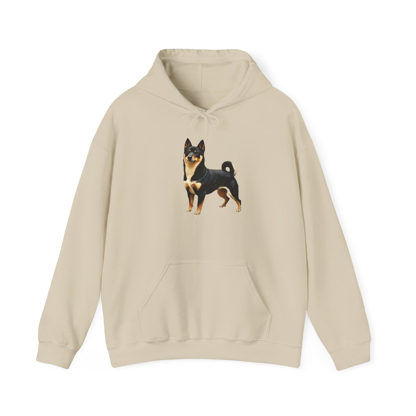 Black & Tan Shiba Inu Unisex 50/50 Hooded Sweatshirt