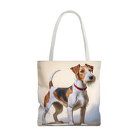 Wire Fox Terrier Polyester Tote Bag (AOP)