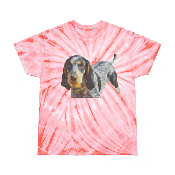 Bluetick Coonhound Unisex Cotton Tie-Dye Tee, Cyclone