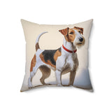 Wire Fox Terrier Spun Polyester Throw Pillow